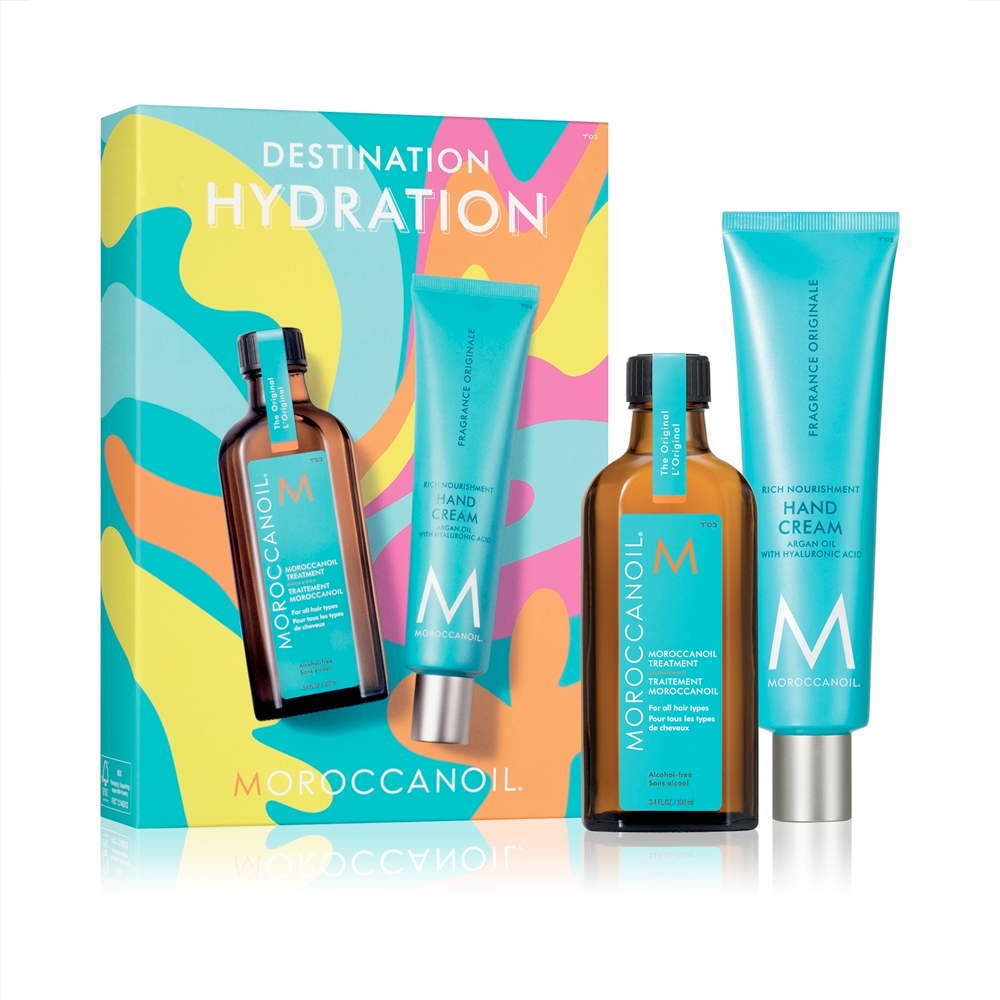 Moroccanoil Destination Hydration Σετ Περιποίησης Μαλλιών Διατήρησης Χρώματος για Βαμμένα Μαλλιά με Treatment 2τμχ