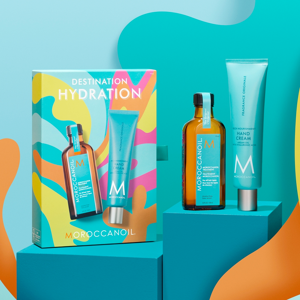 Moroccanoil Destination Hydration Σετ Περιποίησης Μαλλιών Διατήρησης Χρώματος για Βαμμένα Μαλλιά με Treatment 2τμχ