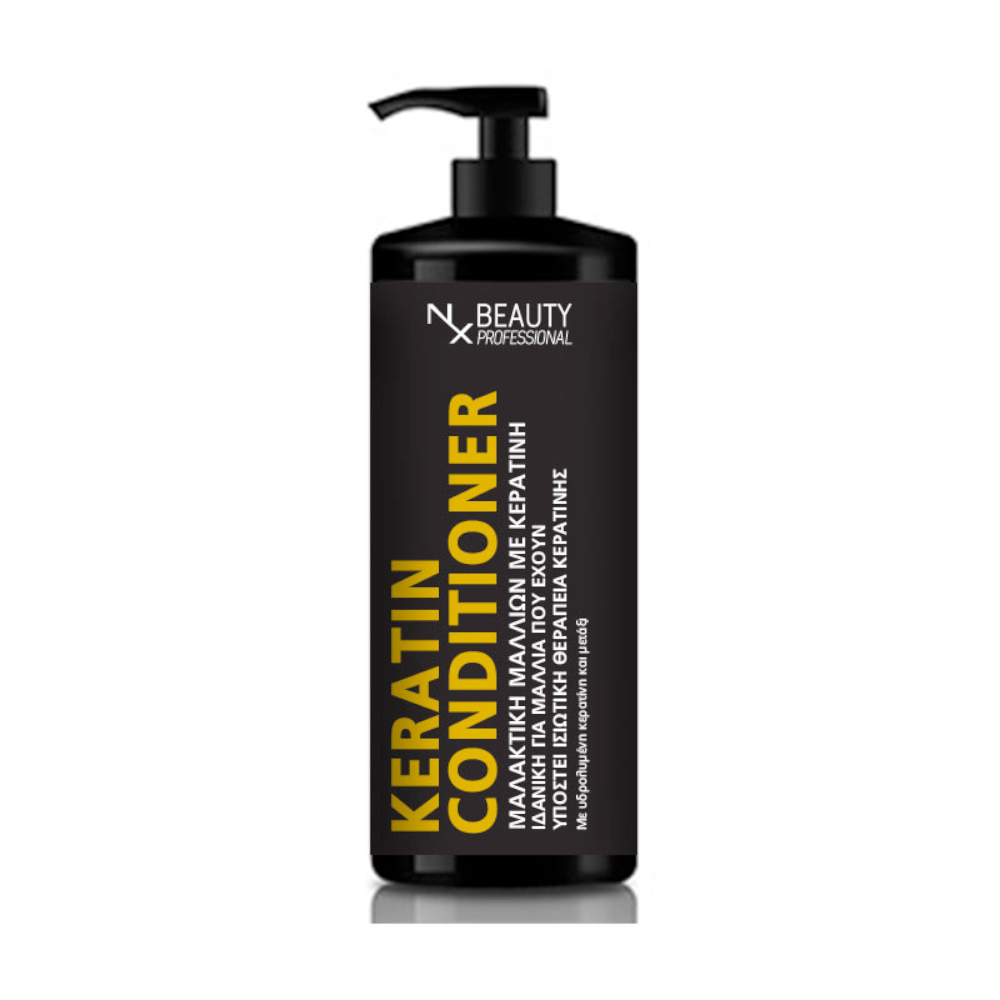 NX Beauty Professional Keratin Conditioner Αναδόμησης/Θρέψης για Όλους τους Τύπους Μαλλιών 1000ml