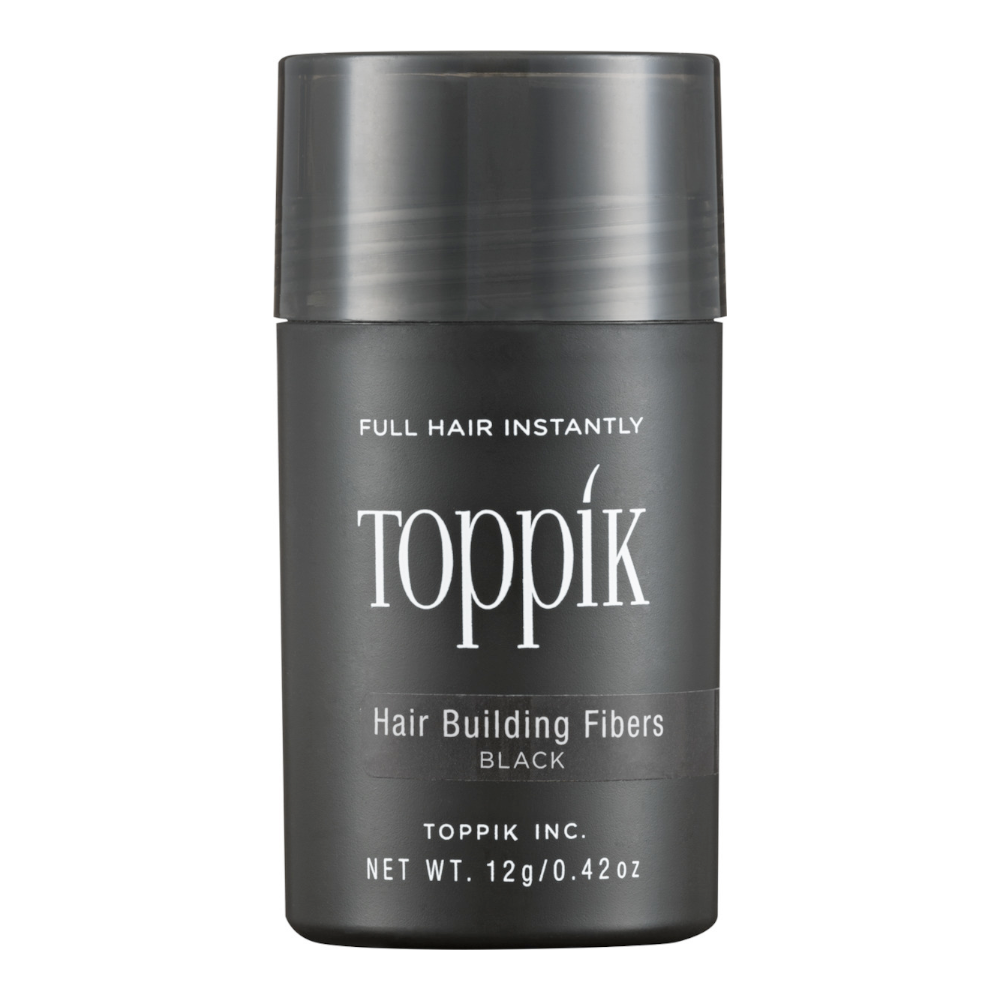 Toppik Ίνες Κάλυψης Αραίωσης Μαλλιών με Κερατίνη Hair Building Fibers Regular Black 12gr