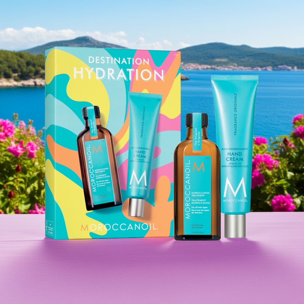 Moroccanoil Destination Hydration Σετ Περιποίησης Μαλλιών Διατήρησης Χρώματος για Βαμμένα Μαλλιά με Treatment 2τμχ