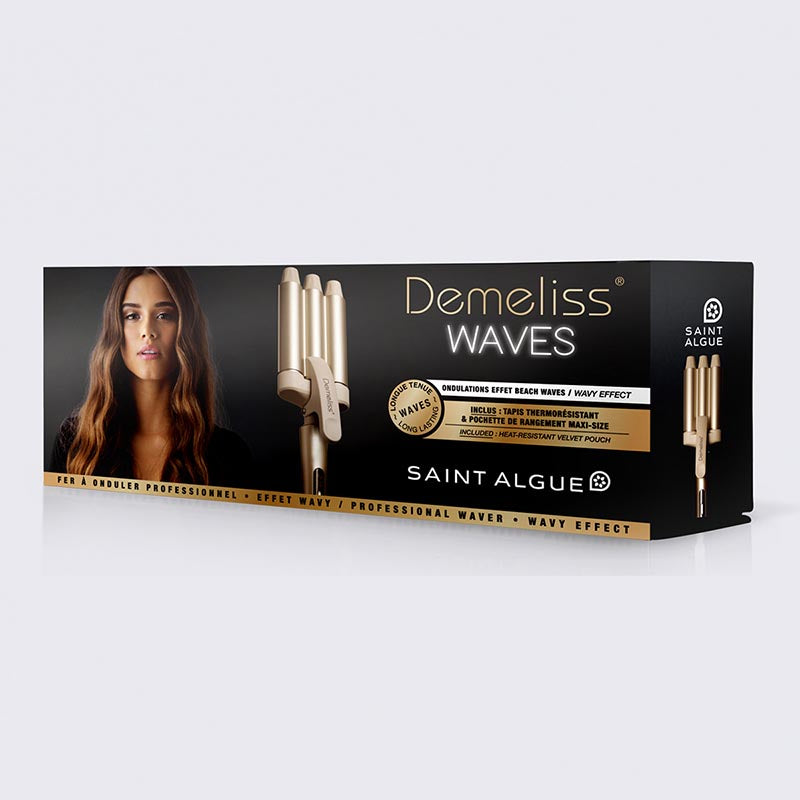 DEMELISS WAVES Επαγγελματικό Ψηφιακό Τριπλό Ψαλίδι Μαλλιών Για Μπούκλες 2. 8 cm Με Κεραμική Πλάκα 210˚C
