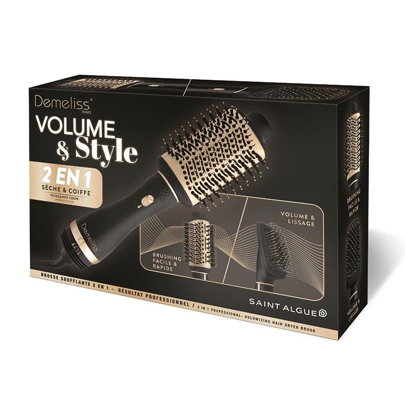 DEMELISS 2 IN 1 VOLUME & STYLE Ηλεκτρική Βούρτσα με Αέρα 1200 W