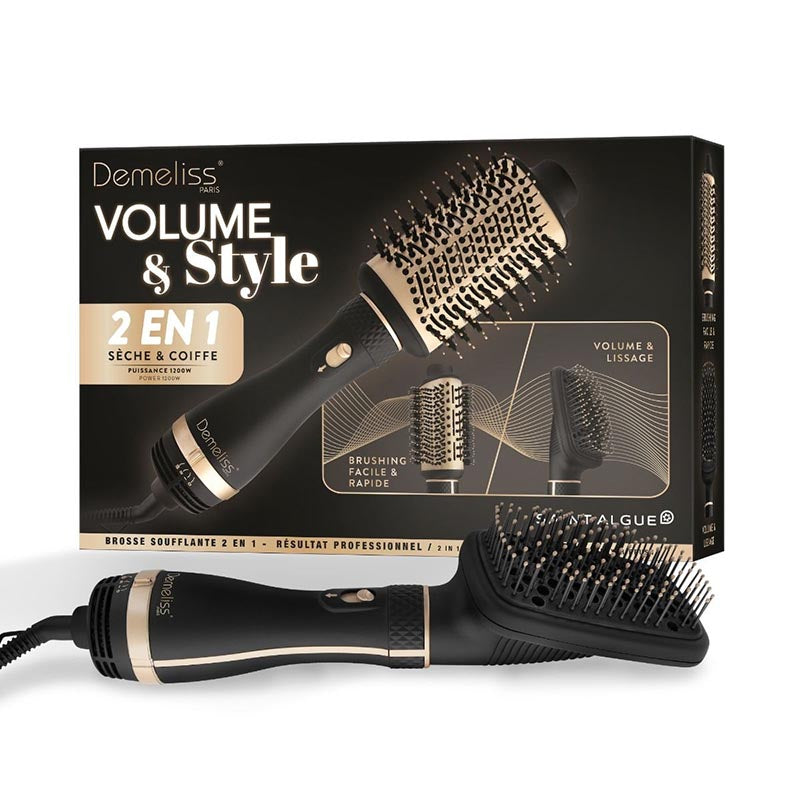 DEMELISS 2 IN 1 VOLUME & STYLE Ηλεκτρική Βούρτσα με Αέρα 1200 W