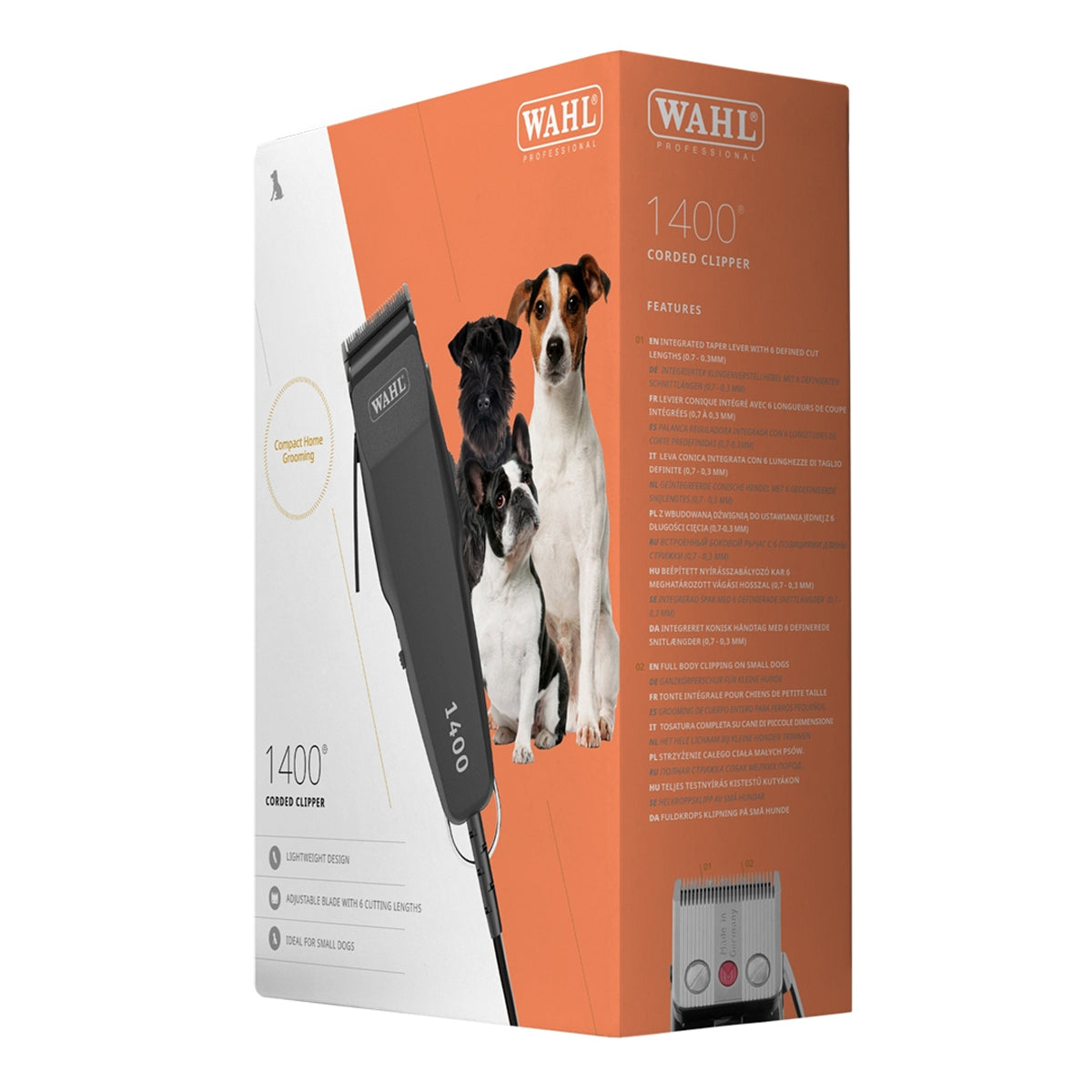 WAHL PET 1400 1406-0482 Επαγγελματική Κουρευτική Μηχανή Ρεύματος για Κατοικίδια Ηλεκτρομαγνητικό Μοτέρ 6000 RPM | 0.7-3 mm
