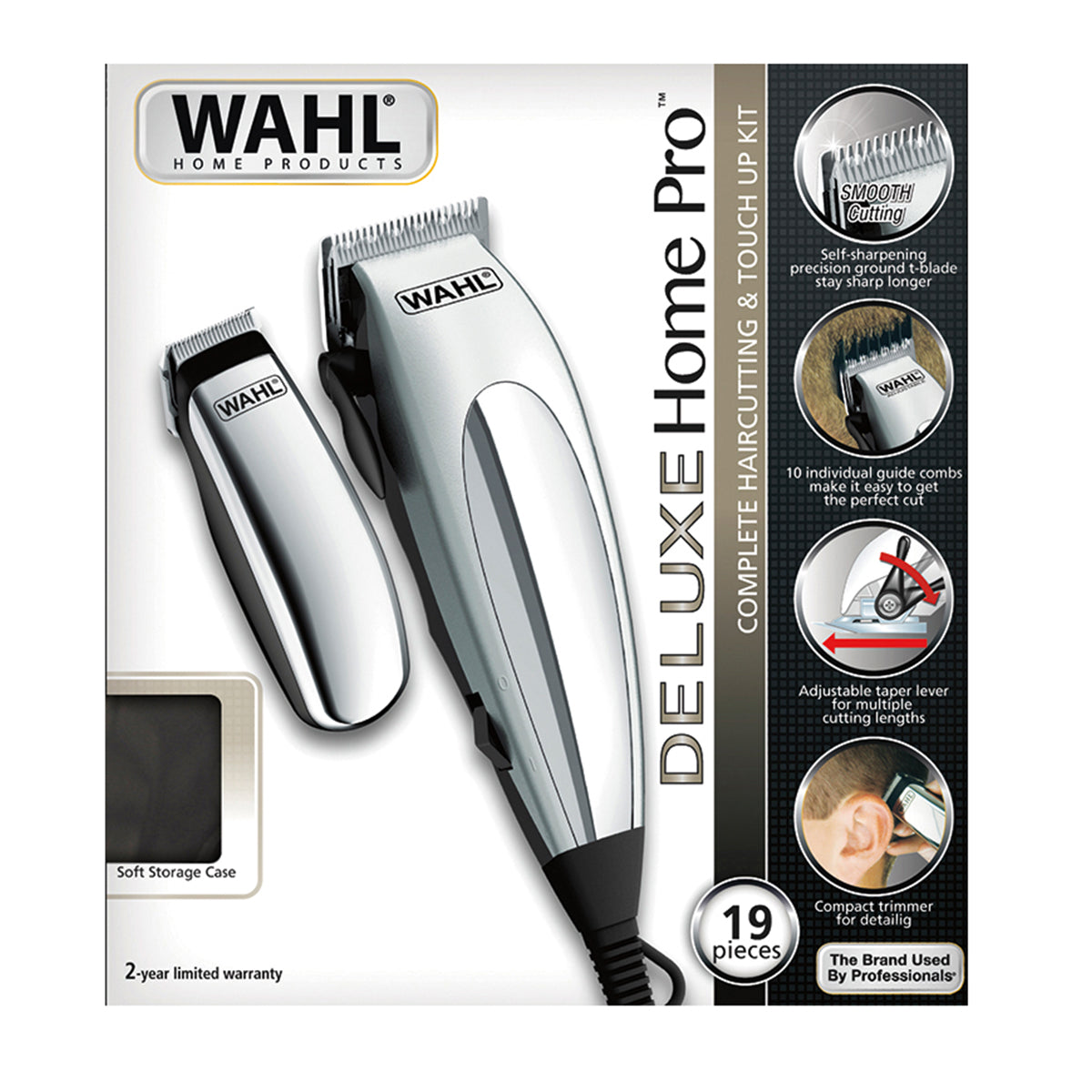 WAHL HOME PRO DELUXE COMBO Σετ Κουρευτική Μηχανή Ρεύματος & Τρίμερ Μπαταρίας