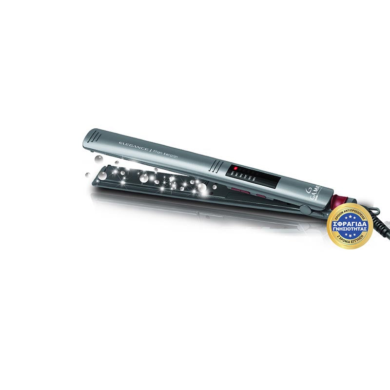 GAMA ELEGANCE LED TITAN KERATIN Πρέσα Μαλλιών με Πλάκες από Επίστρωση Micro Glitt 230˚C