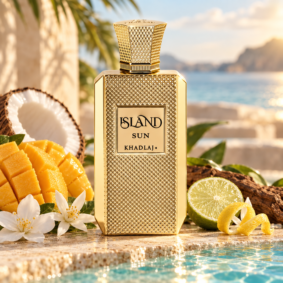 Khadlaj Island Sun Extrait de Parfum 100ml - Unisex Tropical Fragrance