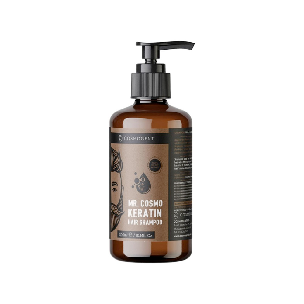 Cosmogent Mr. Cosmo Keratin Σαμπουάν Αναδόμησης/Θρέψης & Ενυδάτωσης για Όλους τους Τύπους Μαλλιών 300ml