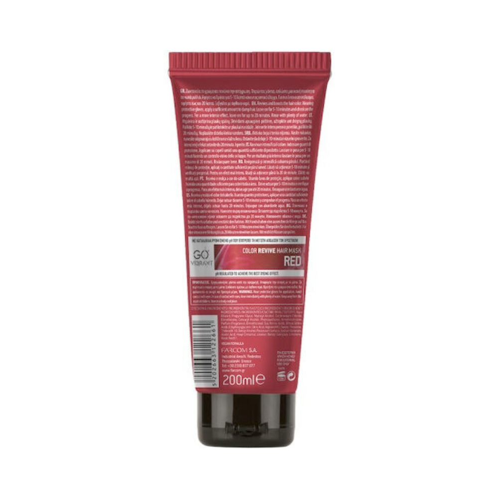 Farcom Professional Go Vibrant Color Revive Hair Mask Red 200ml