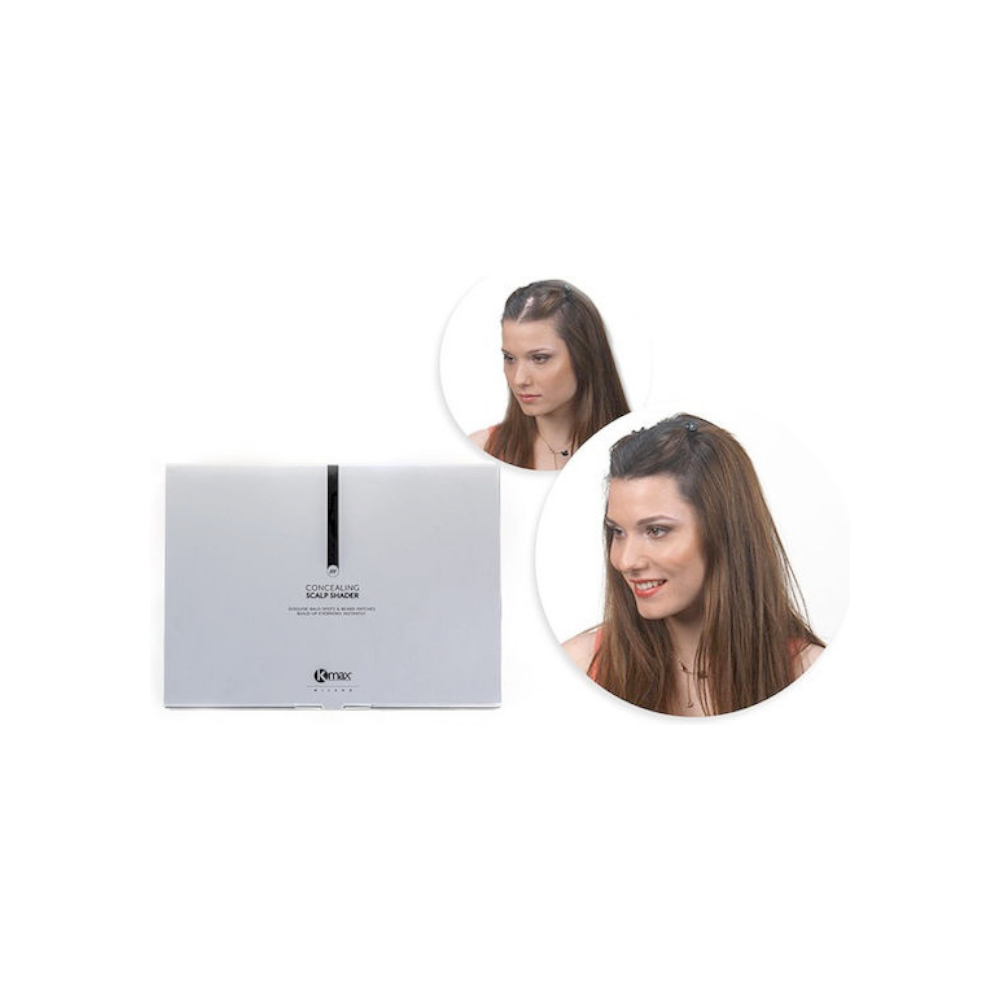 Kmax Milano Concealer Κάλυψης Αραίωσης Μαλλιών Concealing Scalp Shader Σκούρο Καστανό 35gr