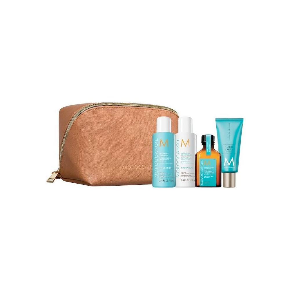 Moroccanoil Hydration Set (Shampoo 70ml, Conditioner 70ml, Treatment 25ml & Hand Cream 40ml)
