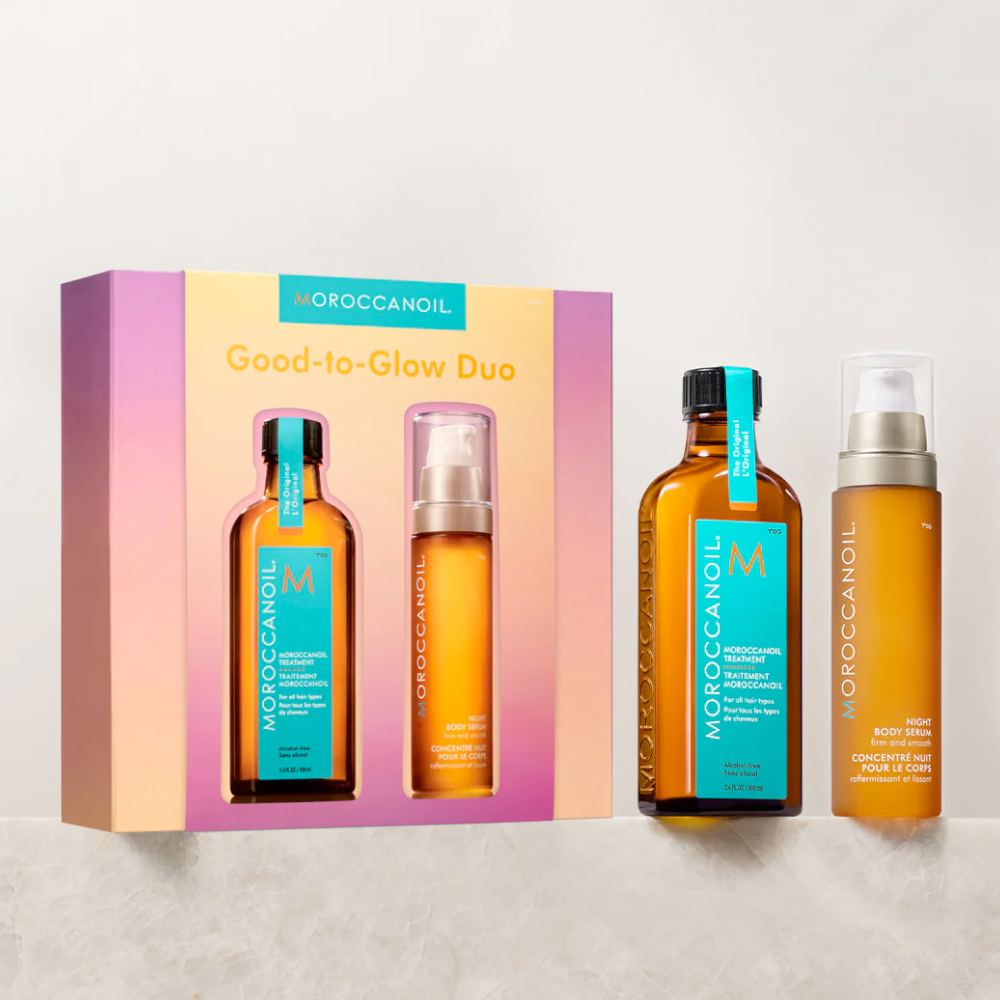 Moroccanoil Good-to-Glow Duo Σετ Θεραπείας Μαλλιών με Serum και Treatment 2τμχ