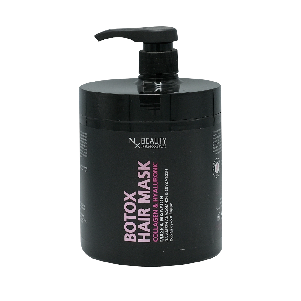 NX Beauty Professional Botox Collagen Hyaluronic Μάσκα Μαλλιών για Επανόρθωση 1000ml